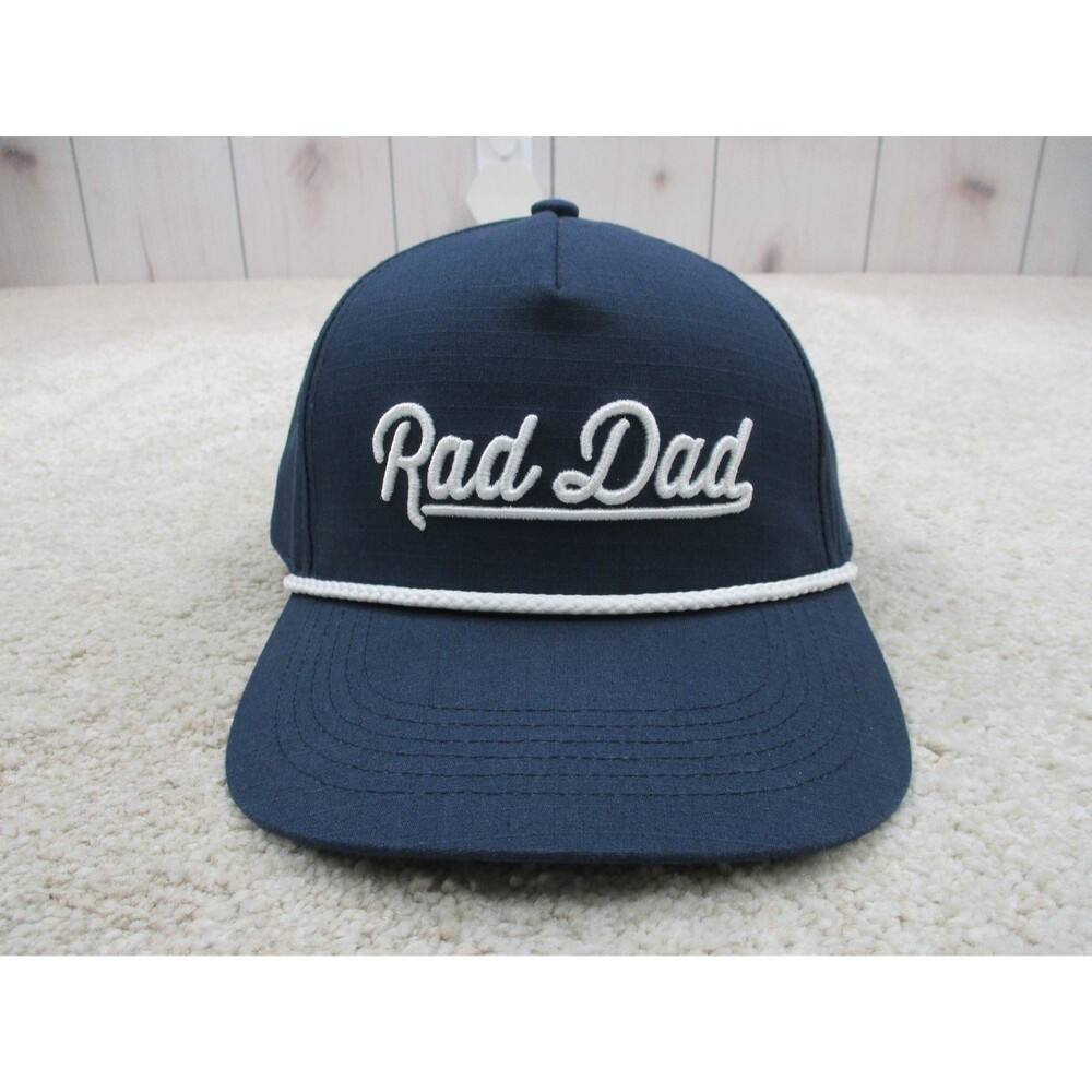 Burlebo Hat Cap Snap Back Blue White Rope Rad Dad One Size Adjustable Mens